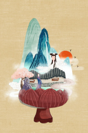 微观盆景里白娘子与许仙的相遇