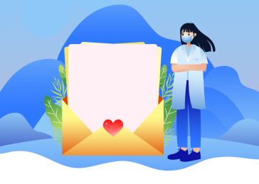 医疗类插画，医生