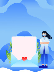 医疗类插画，医生