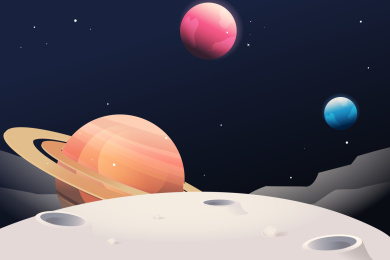 月球表面矢量插画