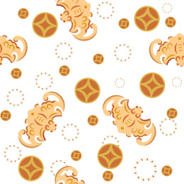 传统的蝙蝠底纹连续图案