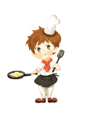 手绘卡通动漫q版厨师人物