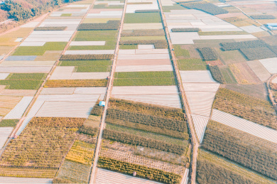 云南省德宏州农村农田航拍风光