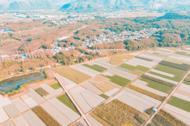 云南省德宏州农村农田航拍风光