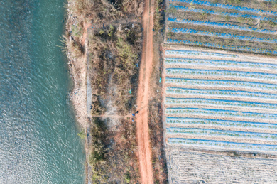 云南省德宏州农村农田航拍风光