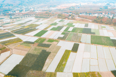 云南省德宏州农村农田航拍风光