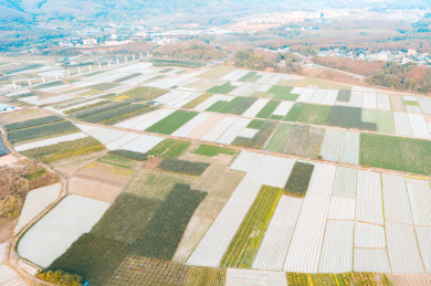 云南省德宏州农村农田航拍风光
