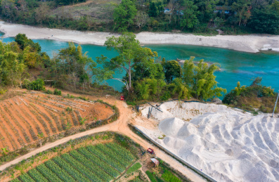 云南省德宏州农村农田航拍风光
