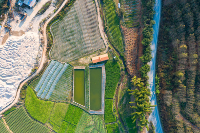 云南省德宏州农村农田航拍风光