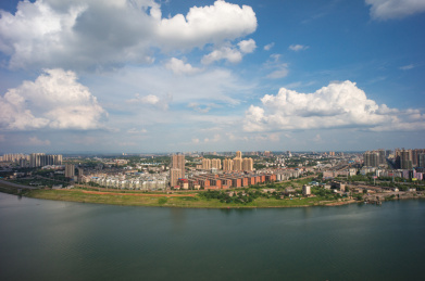 湖南省衡阳市滨江城市风光