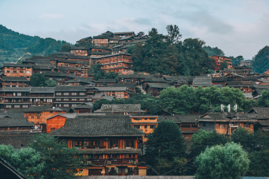 贵州省黔东南苗族侗族自治州雷西江千户苗寨