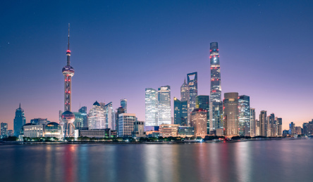 上海陆家嘴夜景航拍