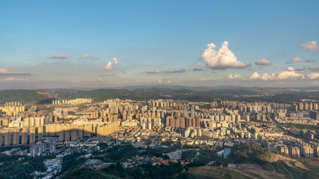 云南省昆明市长虫山俯瞰