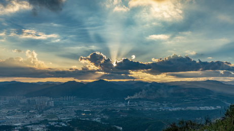 云南省昆明市长虫山俯瞰