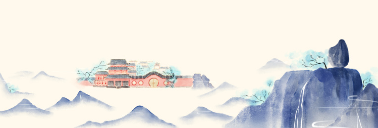 古风宫殿远景图