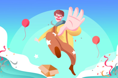 卡通手绘愚人节小丑手绘插画