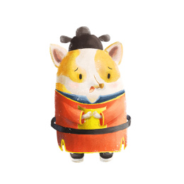 身穿状元服的小狗