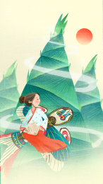 一个女孩坐在一只风筝上