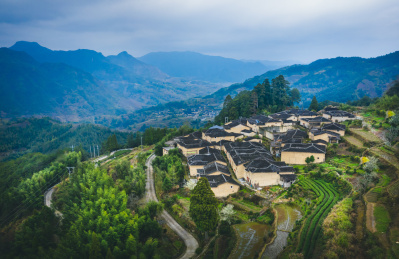 浙江丽水庆元县龙溪乡转水村古村落