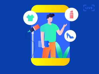 直播卖货的男子