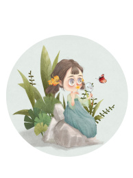 坐在石头上扇扇子的女孩