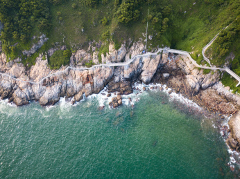 航拍广东阳江海陵岛海岸风光