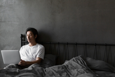 在家办公的商务人士