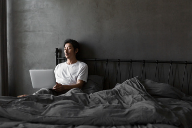 在家办公的商务人士