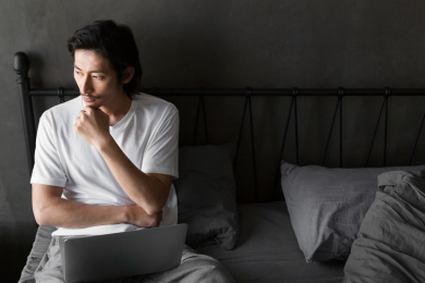 在家办公的商务人士