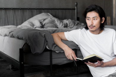 在家办公的商务人士