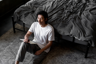 在家办公的商务人士