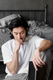 在家办公的商务人士