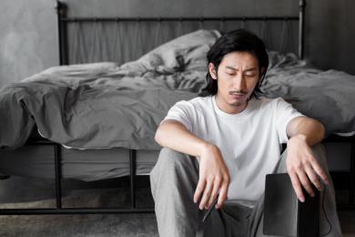 在家办公的商务人士