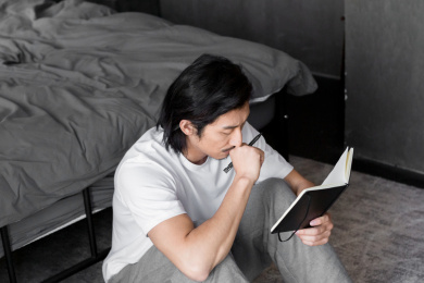 在家办公的商务人士