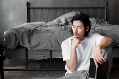 在家办公的商务人士