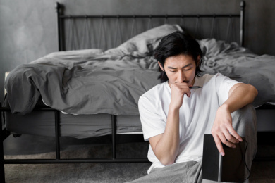 在家办公的商务人士