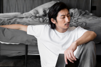 在家办公的商务人士