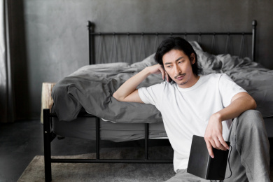 在家办公的商务人士