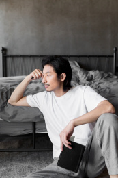 在家办公的商务人士