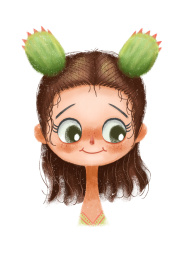 萌萌哒多肉小女孩头像