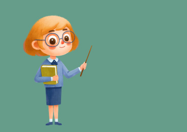 拿着书本和教棍的老师