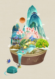 微缩场景梁山伯与祝英台