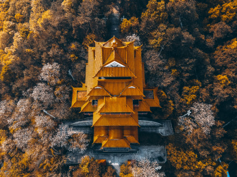 武汉东湖磨山景区楚天台航拍