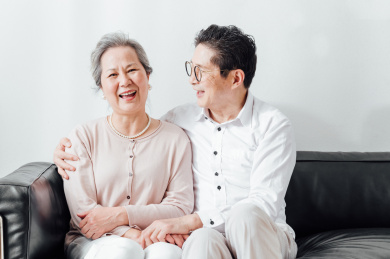 亚洲老年夫妇肖像