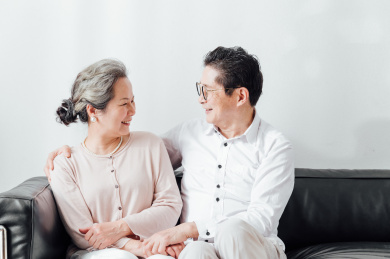 亚洲老年夫妇肖像