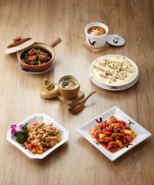 中式菜品，美味的粤式料理组合套餐