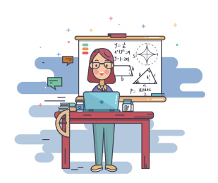 原创在线教学矢量手雷