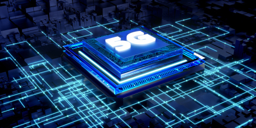 5G互联网电路板芯片科技三维创意图