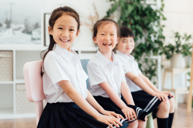 小朋友们在幼儿园学习