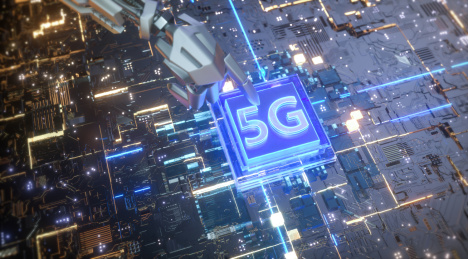 5g网络科技芯片抽象概念海报